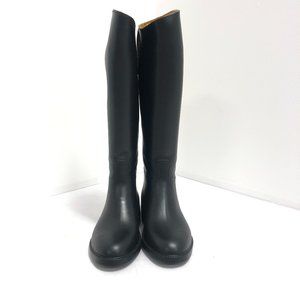 NWT Aigle "Ecuyer" Equestrian Rain Boots in Noir, Large Calf Width